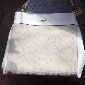 Coach Lexy Leather Canvas Shoulder Bag (New!)